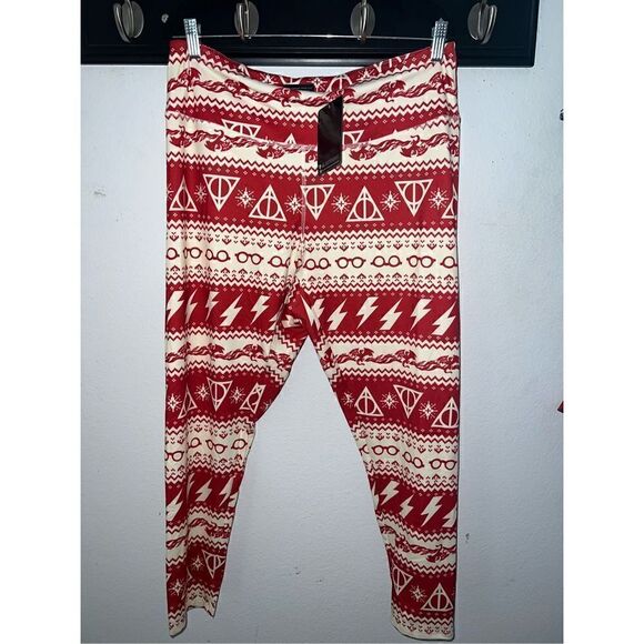 Harry Potter Icon Holiday Fair Isle Leggings Plus Size 2 - Picture 4 of 7